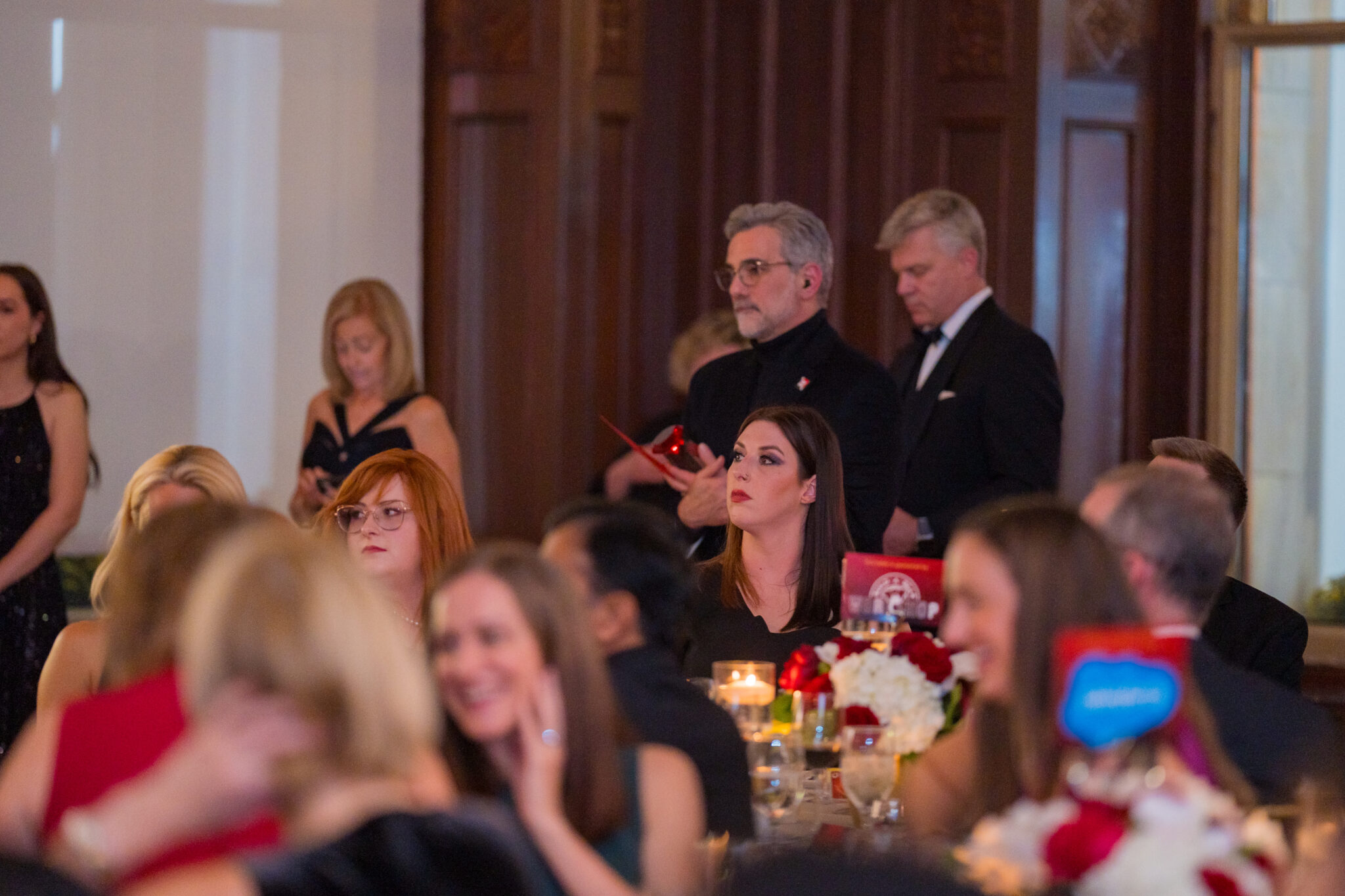 Guests in conversation at the gala dinner