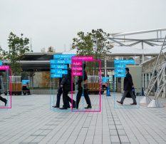 iot machine learning with human and object recognition which use artificial intelligence to measurements ,analytic and identical concept, it invents to classification,estimate,prediction, database
